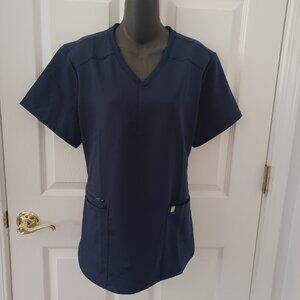 NWT FABLETICS MODE Navy Scrub Top - Size X-Large